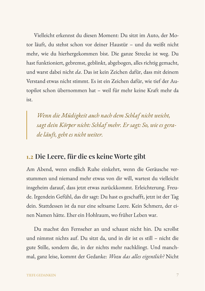 Einblick aus dem Buch: Ausgebrannt, aber nicht zerbrochen