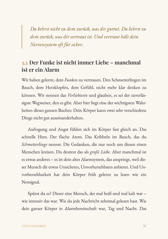 Einblick aus dem Buch: Warum wir die Falschen lieben