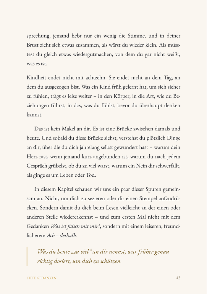Einblick aus dem Buch: Wunden der Kindheit